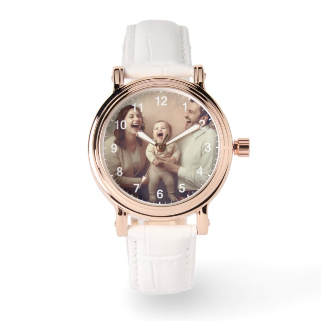 壁カスタム時計(自分の写真や文字を追加) 腕時計 (正面)