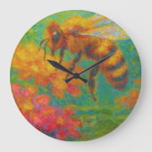 壁カラフル時計：芸術と機能の融合 ラージ壁時計 (正面)