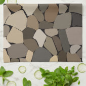 壁カラフル石パターン キッチンタオル (折り畳み)