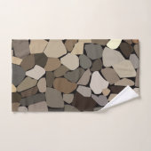 壁カラフル石パターン バスタオルセット (ハンドタオル)