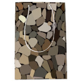 壁カラフル石パターン ミディアムペーパーバッグ (正面)