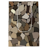 壁カラフル石パターン ミディアムペーパーバッグ (裏面)