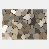 壁カラフル石パターン ラッピングペーパーシート (正面3)