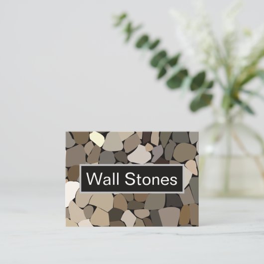 壁カラフル石パターン 名刺 (スタンド正面)