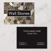 壁カラフル石パターン 名刺 (正面/裏面)