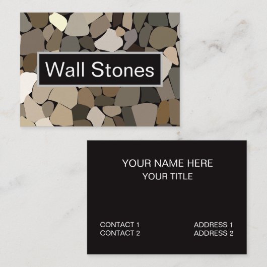 壁カラフル石パターン 名刺 (正面/裏面)