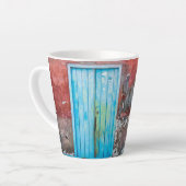 壁カラフル、ドア及びシャッター カフェラテマグ (左アングル)