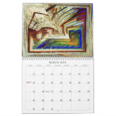 壁カレンダー抽象芸術寸法 カレンダー (3月 2026)