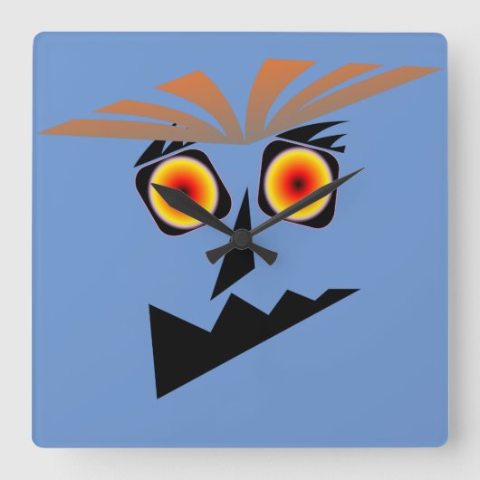 壁クールのファンキー時計 スクエア壁時計 (正面)