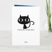 壁クール誕生日カードの猫 カード (裏面)