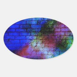 壁グラフィティ 楕円形シール