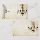 壁グランジ紙シャンデリア11 名刺 (正面/裏面)