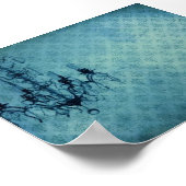 壁グランジ紙シャンデリア3 ポスター (角)