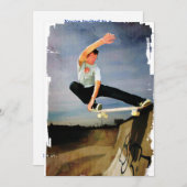 壁スケートボードをします 招待状 (正面/裏面)