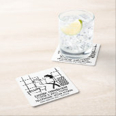 壁タイラーまたは壁タイリング スクエアペーパーコースター (インサイチュ)