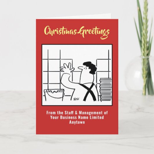 壁タイルとグラウト付きクリスマスカード シーズンカード (正面)