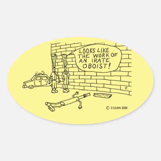 壁テスト楕円ステッカー 楕円形シール (正面)