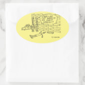 壁テスト楕円ステッカー 楕円形シール (バッグ)