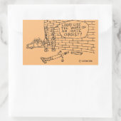 壁テスト長方形ステッカー 長方形シール (バッグ)