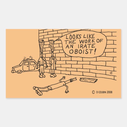 壁テスト長方形ステッカー 長方形シール (正面)