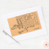 壁テスト長方形ステッカー 長方形シール (封筒)