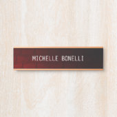 壁デザイン背景淡モダン茶色（赤） サインプレート (正面)