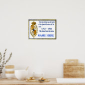 壁パーソナライズされたスペインの壁 ポスター (キッチン)