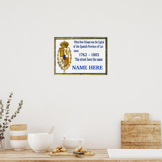 壁パーソナライズされたスペインの壁 ポスター (キッチン)