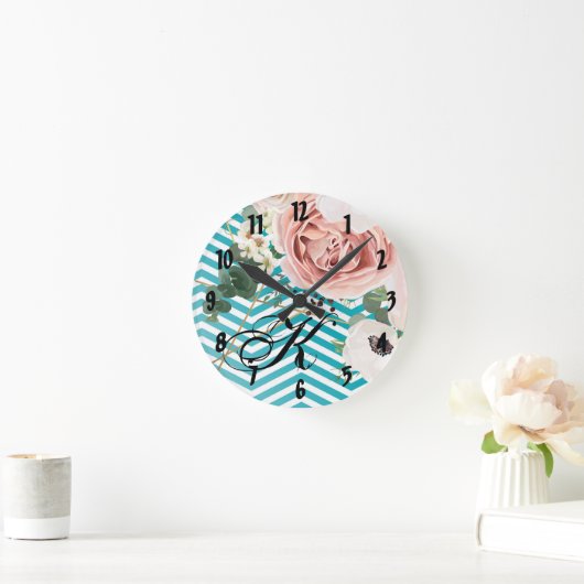 壁パーソナライズされた時計の幾何学的バラシボロンティー ラウンド壁時計 (ホーム)