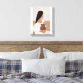 壁フェミニンアートは女性とその美しいを体現している。 キャンバスプリント (インサイチュ (寝室))