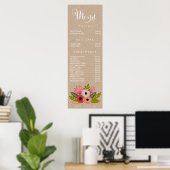 壁プリントスパサロンビューティシアンメニュー価格表 ポスター (ホームオフィス)