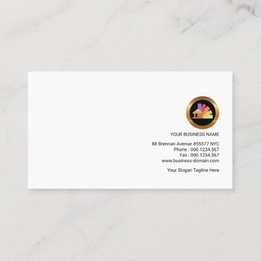 壁ペインターのペンキの(ばちゃばちゃ)跳ねるの皮のペンキ 名刺 (裏面)