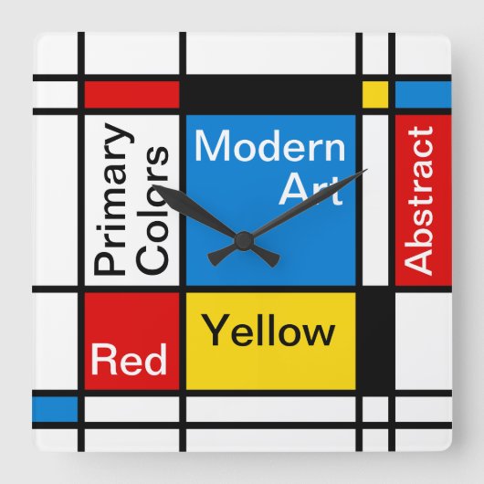 壁モダンデコ時計 スクエア壁時計 (正面)