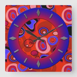 壁モダン時計デザイン。 スクエア壁時計