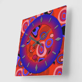 壁モダン時計デザイン。 スクエア壁時計 (傾斜)