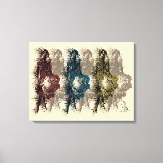 壁モダン装飾 – ラップされたキャンバス キャンバスプリント (正面)