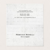 壁レンガユニークミニマモダンリストプレーン 名刺 (外部フラット)