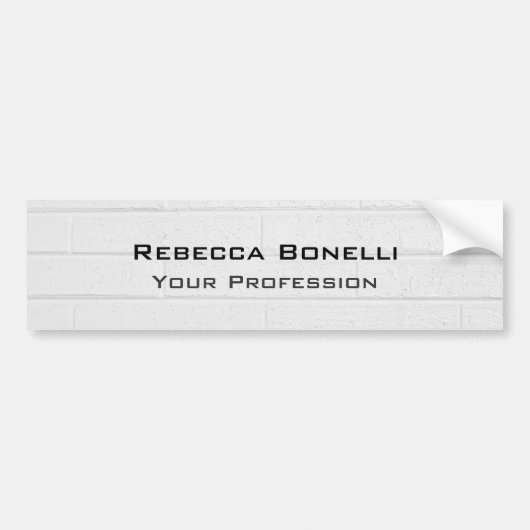 壁レンガユニークモダンミニマリスト バンパーステッカー (正面)