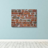 壁レンガ壁レンガ赤 キャンバスプリント (インサイチュ (ウッドフロア))