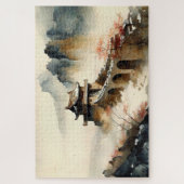 壁中国のに水の色を素晴らし付ける ジグソーパズル (縦)