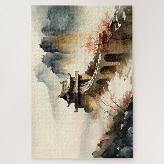 壁中国のに水の色を素晴らし付ける ジグソーパズル (縦)