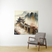 壁中国のに水の色を素晴らし付ける タペストリー (インサイチュ)