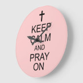 壁保の時計に祈おきと静か ラージ壁時計 (傾斜)