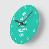 壁保時計の穏やカスタムナース ラウンド壁時計 (傾斜)