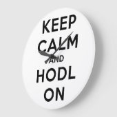 壁保時計のCalm & HODL ラージ壁時計 (傾斜)