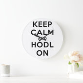 壁保時計のCalm & HODL ラージ壁時計 (ホーム)