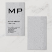壁効果パターングレーモノグラム名刺 名刺 (正面/裏面)