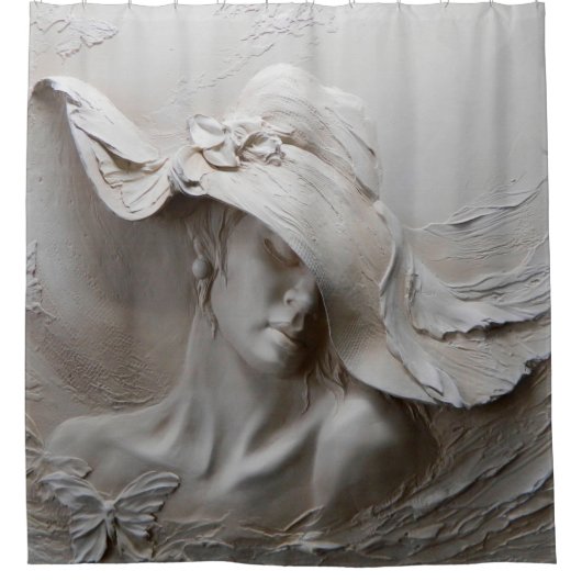 壁壁の3d錯視3d,背景,アート,壁画,フロー シャワーカーテン (正面)