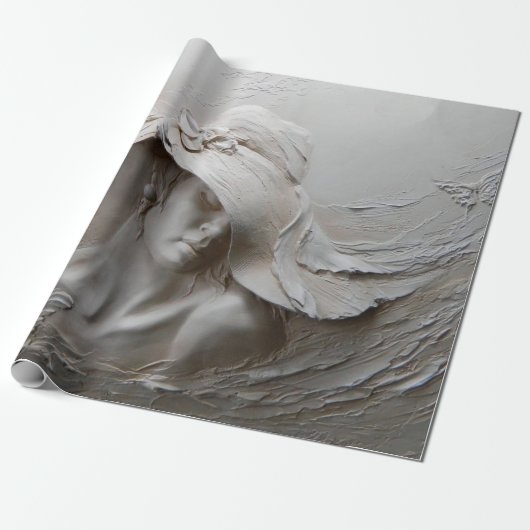 壁壁の3d錯視3d,背景,アート,壁画,フロー ラッピングペーパー (アンロールド)