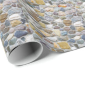 壁小石パターン ラッピングペーパー (ロールコーナー)